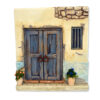 3D Old Greek House Entrance - Blue double-leaf door