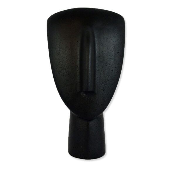 Black Triangular Cycladic Head without base - Cycladic statue