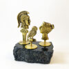 Athena & Owl & Kore - Marble base with bronze element (Paperweight)