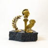 Olive branch & Athena & Owl - Marble base with bronze element (Paperweight)