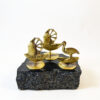 Windmills & Pelican of Mykonos - Marble base with bronze element (Paperweight)