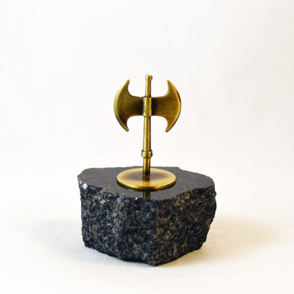 Double Axe - Marble base with bronze element (Paperweight)