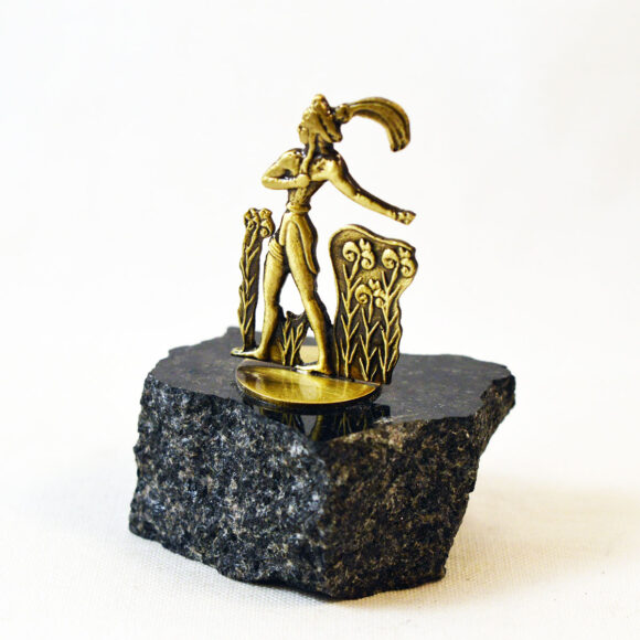 The Prince of Lillies (Knossos) - Marble base with bronze element (Paperweight)