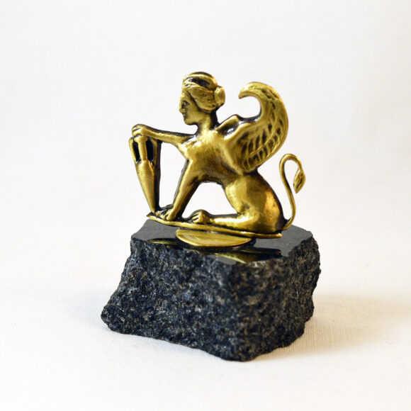 Sphinx of Thebes - Marble base with bronze element (Paperweight)
