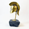 3D Spartan Helmet - Marble base with bronze element (Paperweight)