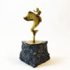 The Boy and The Dolphin (Statue in Hydra) - Marble base with bronze element (Paperweight)