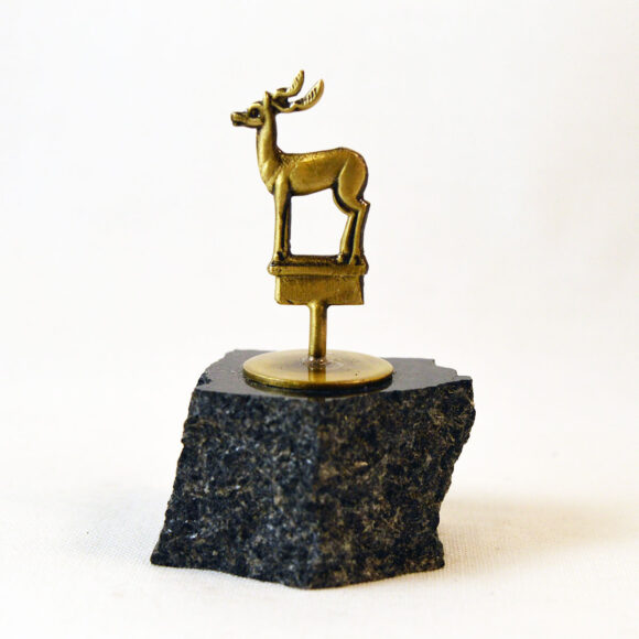 Deer of Rhodes - Marble base with bronze element (Paperweight)