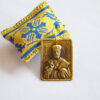 Talisman with St. Nicholas (blue-gold)