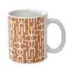 Greek Letters Chain (Copper/White) - Porcelain mug