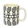 Greek Letters Chain (White/Black) - Porcelain mug