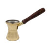Greek Coffee Pot with Wooden Handle (200ml) - Brass