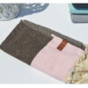 Brown/Light Pink Herringbone - Cotton Towel (Pestemal)