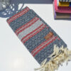 Navy Blue Grid - Cotton Towel (Pestemal)