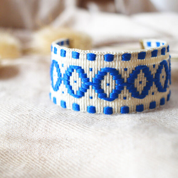 Boho Bracelet (White & Blue)