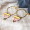 Boho Hoops (Triangle Pink meander)