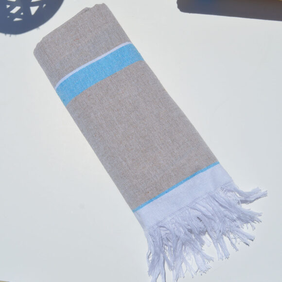 Grey Stripes - Cotton Towel (Light Texture Pestemal)
